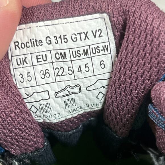 Inov8 Roclite G 315 GTX V2 Shoes Womens Size 6 Blue Running Hiking Goretex - Picture 9 of 10